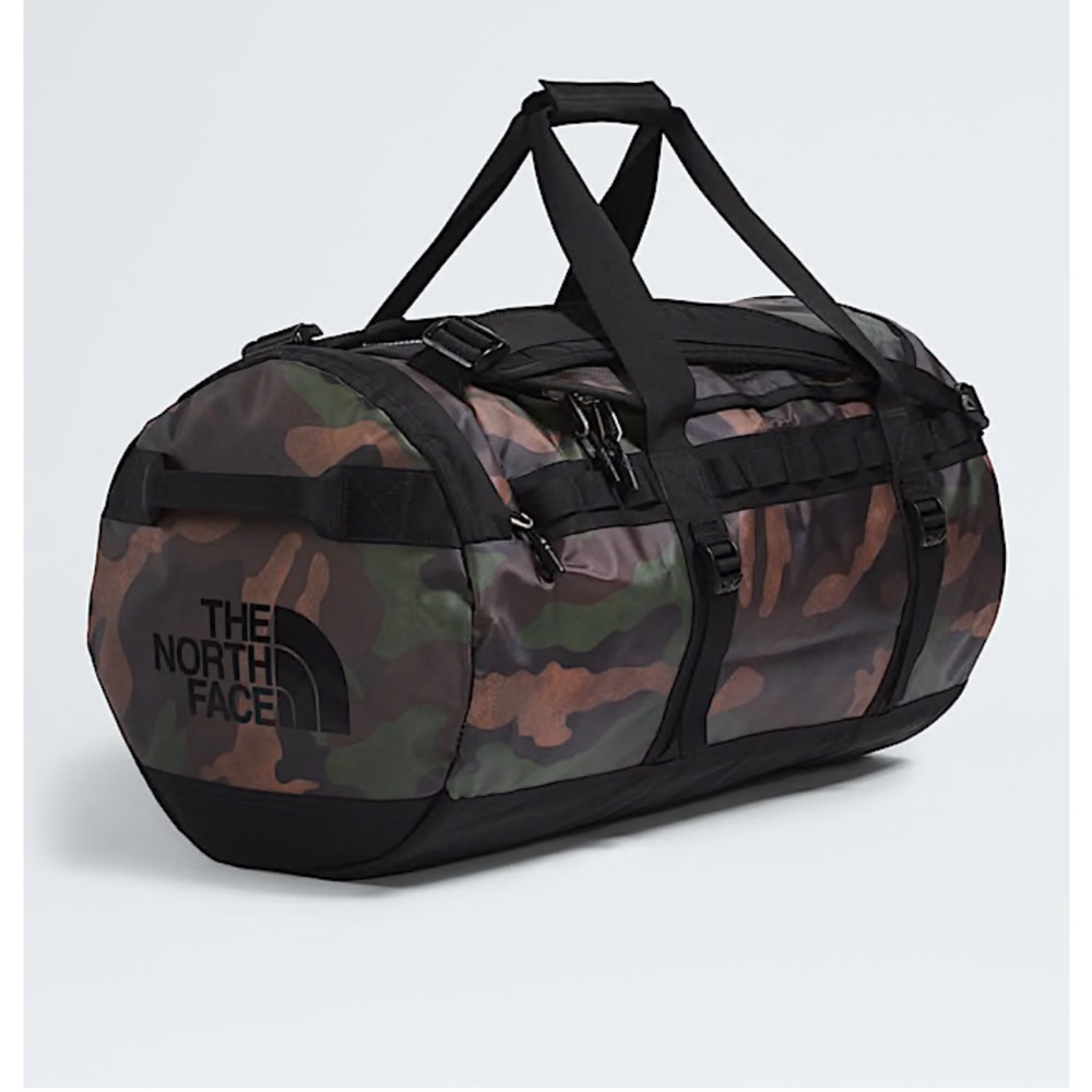 The North Face Base Camp Unisex Camo Black Duffel Bag Size Size Small. Brand new